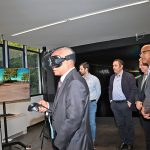 Foto Presidente de cabo verde em visita à UTAD laboratório realidade aumentada