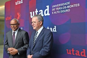 Foto Presidente de cabo verde em visita à UTAD com o reitor da UTAD